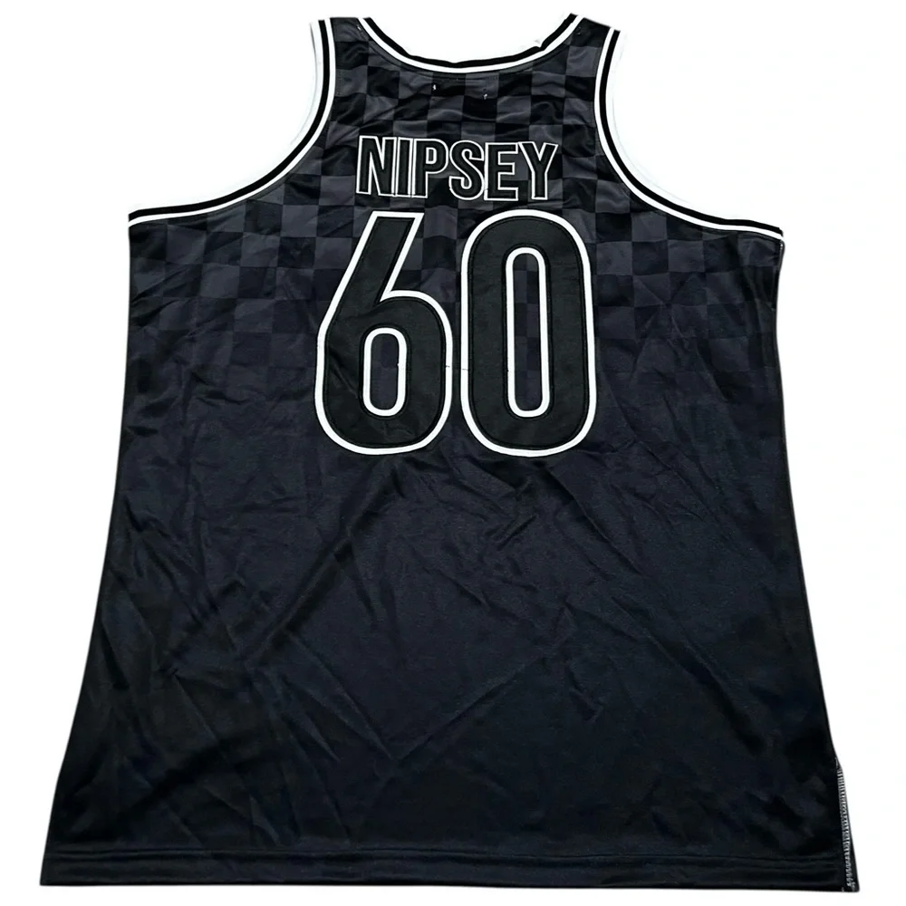 Headgear Classics Boogie‎ Nipsey hussle basketball jersey black checkered 3XL